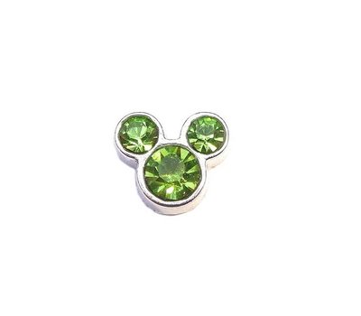 Floating Charms Floating locket charm geboortesteentje mouse augustus