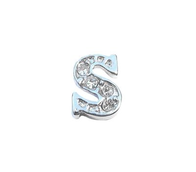 Floating Charms. Floating charm letter s zilver voor de memory locket