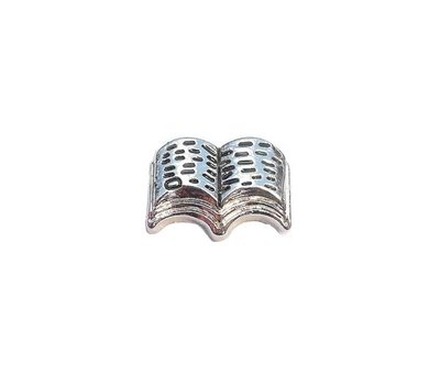 Floating Charms Floating locket charm open boek zilver