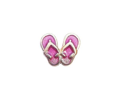Floating Charms Floating locket charm slippers goud