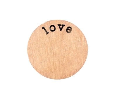 Floating locket discs Memory locket disk love rosé goud