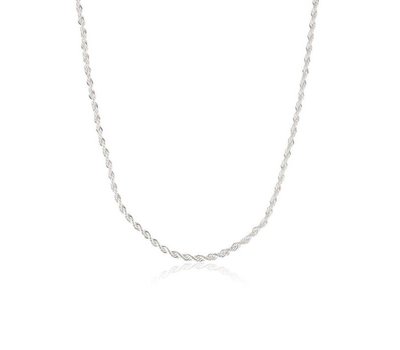 Ketting zonder hanger Zilveren rvs rope ketting
