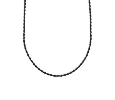 Ketting zonder hanger Zwarte rvs rope ketting