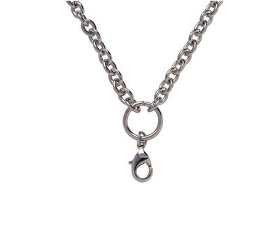 Floating memory lockets Zilveren rvs solid loop ketting