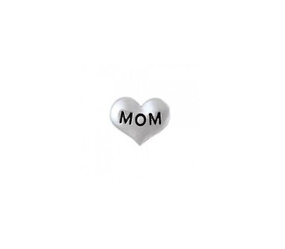Floating Charms Floating locket charm mom hartje zilver