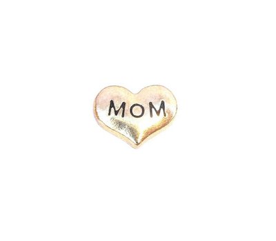 Floating Charms Floating locket charm mom hartje goud