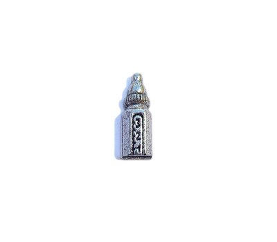 Floating Charms Floating locket charm babyflesje zilver