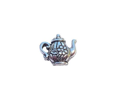 Floating Charms. Floating charm theepot zilver voor de memory locket