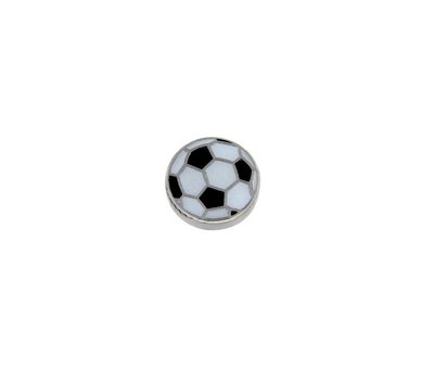 Floating Charms. Floating charm grote voetbal zilver voor de memory locket