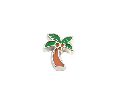 Floating Charms Floating locket charm grote palmboom zilver