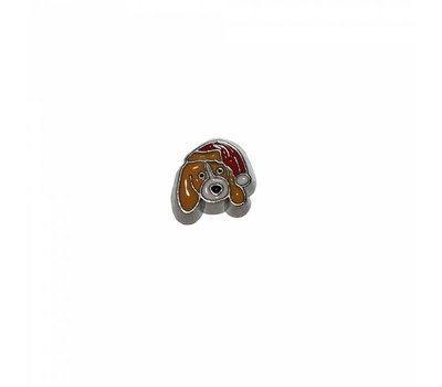 Floating Charms. Floating charm kerst hond voor de memory locket