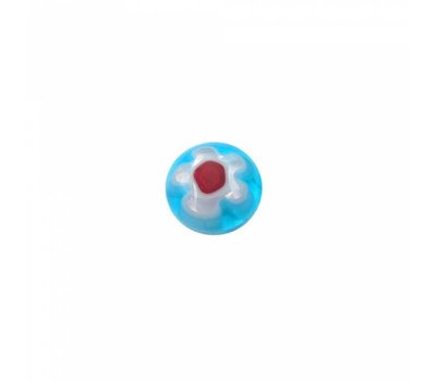 Floating Charms Floating charm blue swirl circle gelukssteentje voor de memory locket