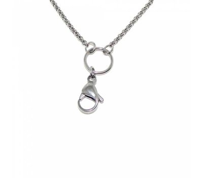 Ketting zonder hanger Zilveren rvs medium loop ketting