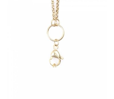 Floating memory lockets Gouden rvs medium loop ketting