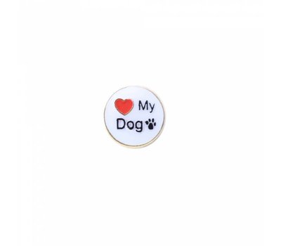 Floating Charms Floating locket charm love my dog goud