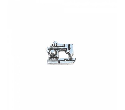 Floating Charms Floating locket charm naaimachine zilver