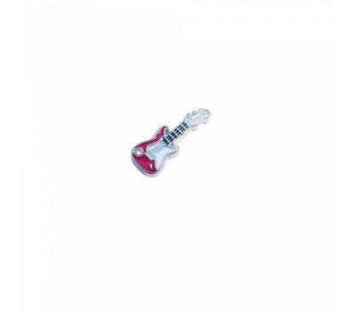 Floating Charms Floating locket charm elektrische gitaar zilver