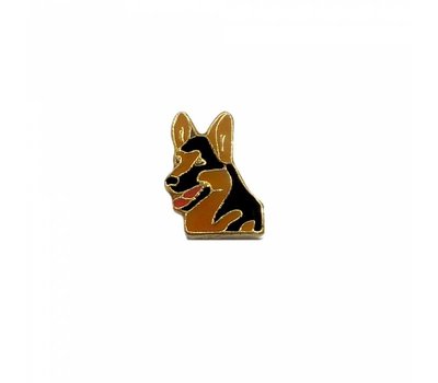 Floating Charms Floating locket charm Duitse herder goud