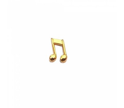 Floating Charms Floating locket charm muzieknoot goud