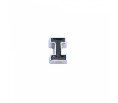 Floating Charms. Floating charm zwarte letter i voor de memory locket