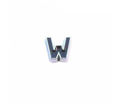 Floating Charms Floating locket charm zwarte letter W