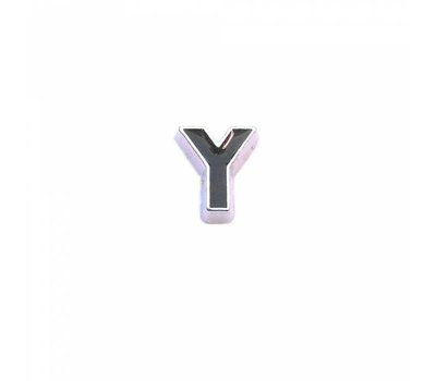 Floating Charms Floating locket charm zwarte letter Y