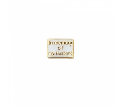 Floating Charms Floating locket charm in memory of my husband goud