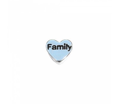 Floating Charms Floating locket charm hartje family zilver