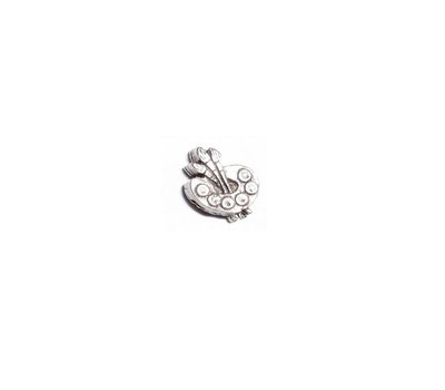 Floating Charms Floating locket charm schilderspalet zilver