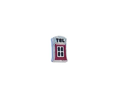 Floating Charms Floating locket charm telefooncel zilver