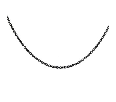Floating memory lockets Zwarte rvs round loop ketting