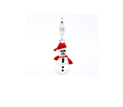 Clip on charms Sneeuwman dangle