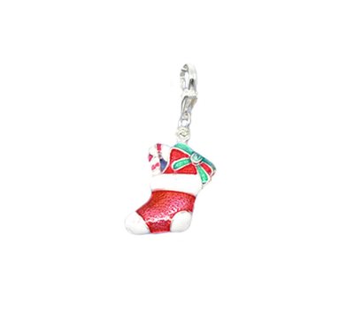 Clip on charms Kerstsok dangle