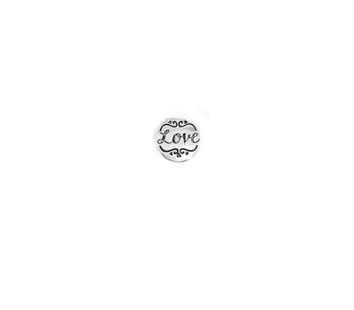 Floating Charms Floating locket charm love rond zilver