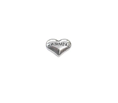 Floating Charms. Floating charm hartje swimming voor de memory locket