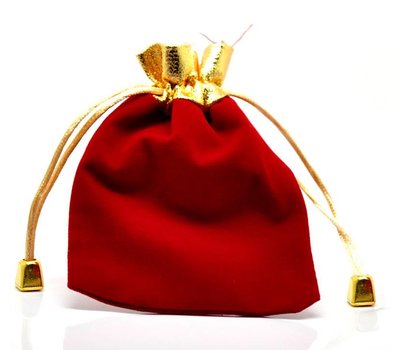 Luxe cadeauzakje rood met goud