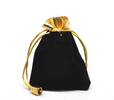 Luxe cadeauzakje zwart met goud