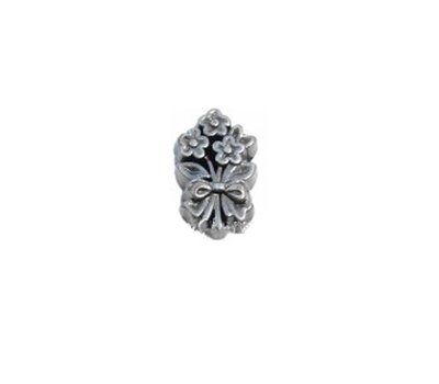 Floating Charms Floating locket charm bloemen boeket zilver