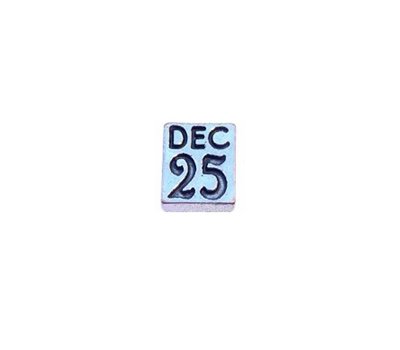 Floating Charms Floating locket charm 25 december zilver