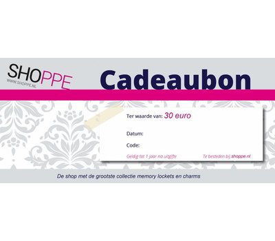 Cadeaubon 30 euro