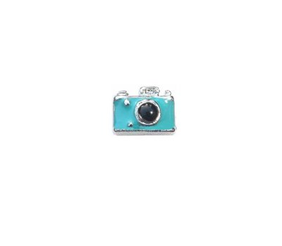 Floating Charms Floating locket charm camera blauw