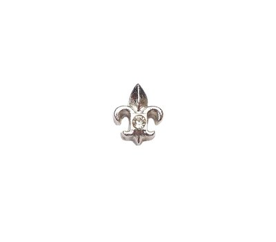 Floating Charms Floating locket charm Fleur De Lis zilver