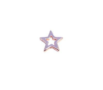 Floating Charms Floating locket charm open ster rose goud