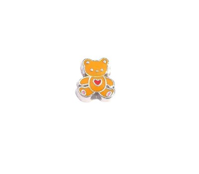 Floating Charms. Floating charm bruine teddy beer voor de memory locket