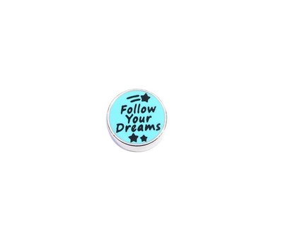 Floating Charms. Floating charm follow your dreams voor de memory locket