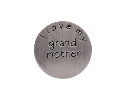 Locket Disks Floating locket disk i love my grandmother zilver