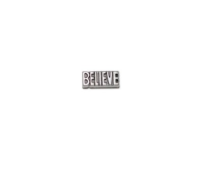 Floating Charms Floating locket charm believe zilver