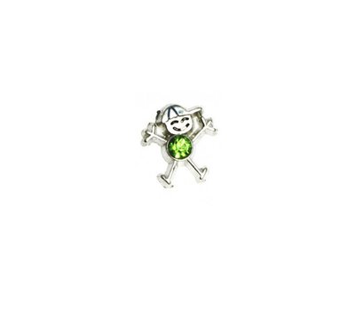 Floating Charms Floating locket charm geboortesteentje jongetje augustus zilver