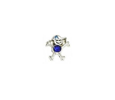 Floating Charms. Floating charm geboortesteen jongetje september voor de memory locket