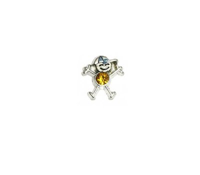 Floating Charms. Floating charm geboortesteen jongetje november voor de memory locket